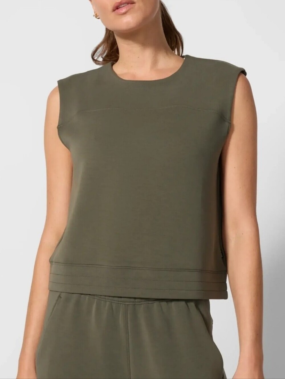MPG Dreamweave Ultra-soft Dark Olive Sleeveless Sporty Release Tank Size XS